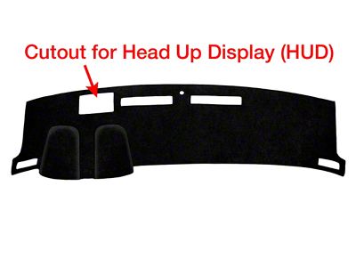 Custom Fit Dash Cover; Velour Vanilla (11-15 Camaro w/ Heads Up Display)