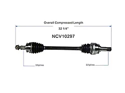 CV Axle Assembly; Rear Passenger Side (2010 Camaro LS, LT w/ Manual Transmission)