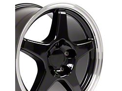 CV01 Black with Machined Lip Wheel; 17x9.5; 56mm Offset (93-02 Camaro)