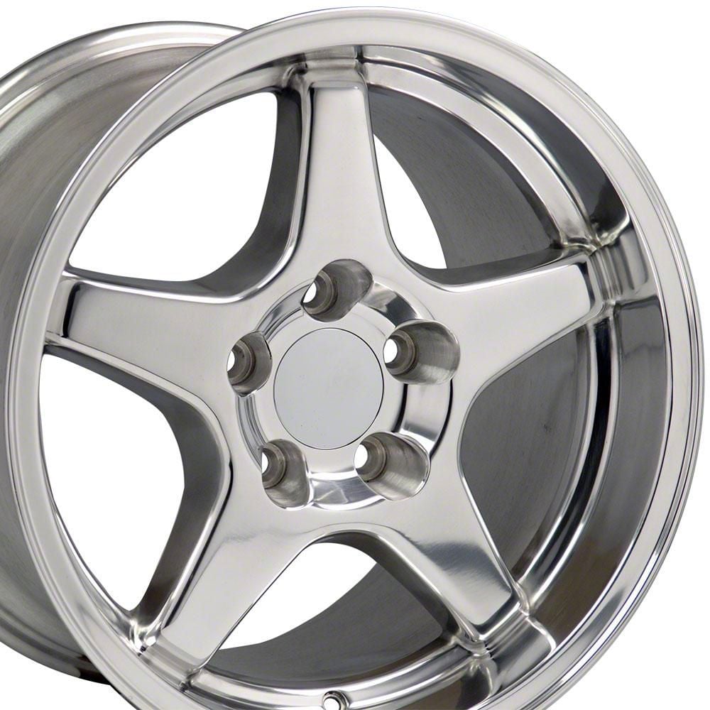 Camaro CV01 Polished Wheel; Rear Only; 17x11; 50mm Offset
