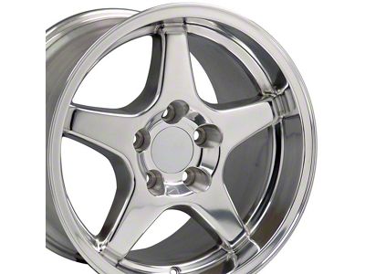CV01 Polished Wheel; Rear Only; 17x11; 50mm Offset (93-02 Camaro)