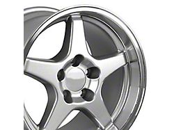 CV01 Silver with Machined Lip Wheel; Rear Only; 17x11 (93-02 Camaro)