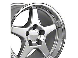 CV01 Silver with Machined Lip Wheel; Rear Only; 17x11; 50mm Offset (93-02 Camaro)