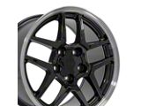 CV04 Black with Machined Lip Wheel; 17x9.5; 54mm Offset (93-02 Camaro)