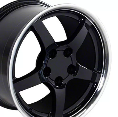 Camaro CV06 Gloss Black Wheel; 17x9.5; 54mm Offset (93-02