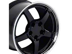 CV05 Black with Machined Lip Wheel; 17x9.5 (93-02 Camaro)