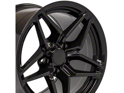 CV31 Gloss Black Wheel; Rear Only; 17x11; 50mm Offset (93-02 Camaro)