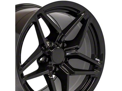 CV31 Gloss Black Wheel; Rear Only; 17x11 (93-02 Camaro)