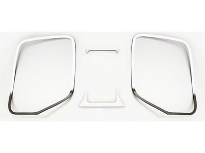 Dashboard Gauge Cluster Trim; Polished; 4-Piece (10-15 Camaro)