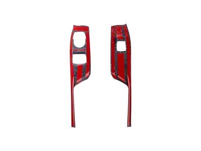 Door Glass Lifting Panel Cover; Carbon Fiber (16-24 Camaro)