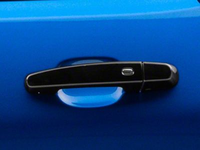 Chrome Delete Door Handle Covers; Gloss Black (16-24 Camaro)