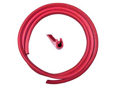 Door Jamb Windlace Trim; Red (93-02 Camaro)