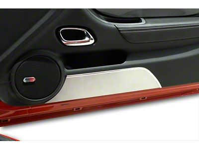 Door Panel Kick Plates; Brushed (10-15 Camaro)