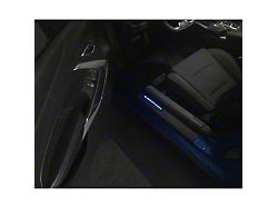 Door Sill Plates with Camaro Logo; Black; Extreme Multi-Color Lighting Kit (10-24 Camaro)