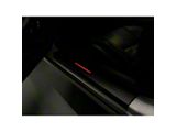 Door Sill Plates with Camaro Logo; Black; Red Lighting Kit (10-24 Camaro)