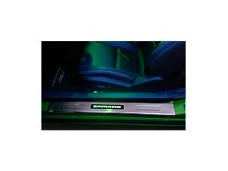 Door Sill Plates with ZL1 Logo; Silver; Extreme Multi-Color Lighting Kit (10-24 Camaro)