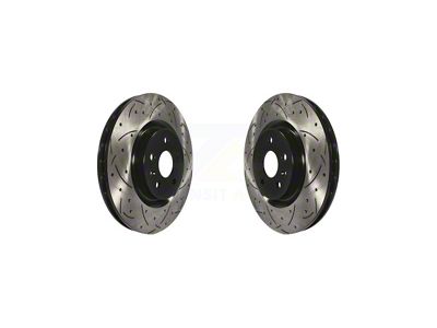 Drilled and Slotted Rotors; Front Pair (10-15 Camaro SS)