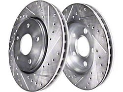 Drilled and Slotted Rotors; Front Pair (10-15 Camaro SS, ZL1)