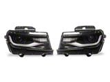 Dual Beam Projector Headlights; Black Housing; Smoked Lens (14-15 Camaro)