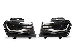Dual Beam Projector Headlights; Black Housing; Smoked Lens (14-15 Camaro)