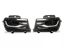 Dual Beam Projector Headlights; Black Housing; Smoked Lens (14-15 Camaro)