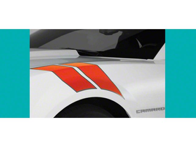 Camaro Dual Color Hash Harks; Inferno Orange/Silver (10-13 Camaro ...