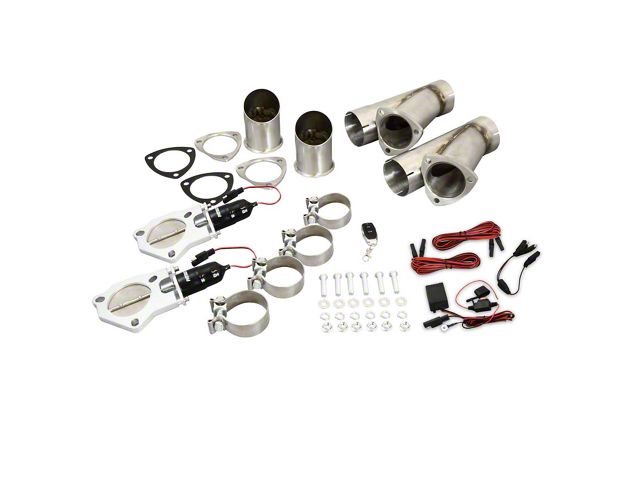 Electronic Exhaust Cutout Dual System; 3-Inch (Universal; Some Adaptation May Be Required)