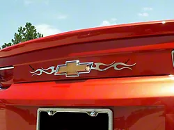 Emblem Trim; Polished; Flame Style Rear (10-13 Camaro)