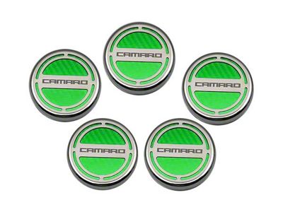 Engine Caps with Camaro Logo; Garnet Red (10-15 V6 Camaro)
