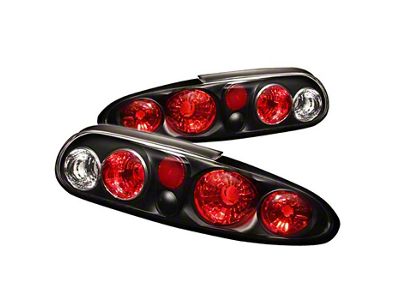 Euro Style Tail Lights; Black Housing; Clear Lens (93-02 Camaro)