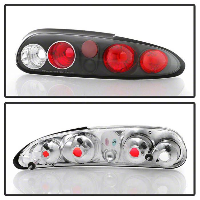 Camaro Euro Style Tail Lights; Black Housing; Clear Lens (93-02 Camaro ...