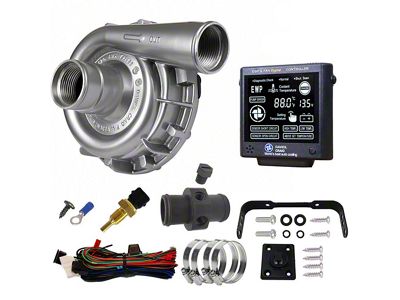 EWP115 Alloy Remote Electric Water Pump and Controller Combo Kit; 24-Volt (Universal; Some Adaptation May Be Required)