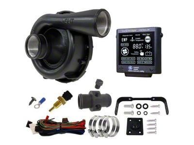 EWP150 Black Remote Electric Water Pump and Controller Combo Kit; 12-Volt (Universal; Some Adaptation May Be Required)
