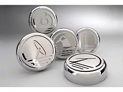 Executive Series Fluid Cap Covers; Polished and Brushed (10-15 V8 Camaro)