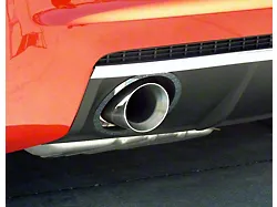 Exhaust Trim Rings; Polished; Chopped Oval; With Polished Exhaust Tips (10-13 Camaro SS)