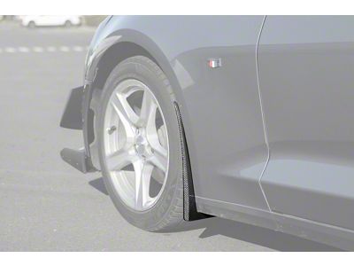 Extended Style Front Mud Guards; Carbon Fiber (16-24 Camaro, Excluding ZL1)