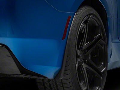 Extended Style Rear Mud Guards; Textured Black (16-24 Camaro)