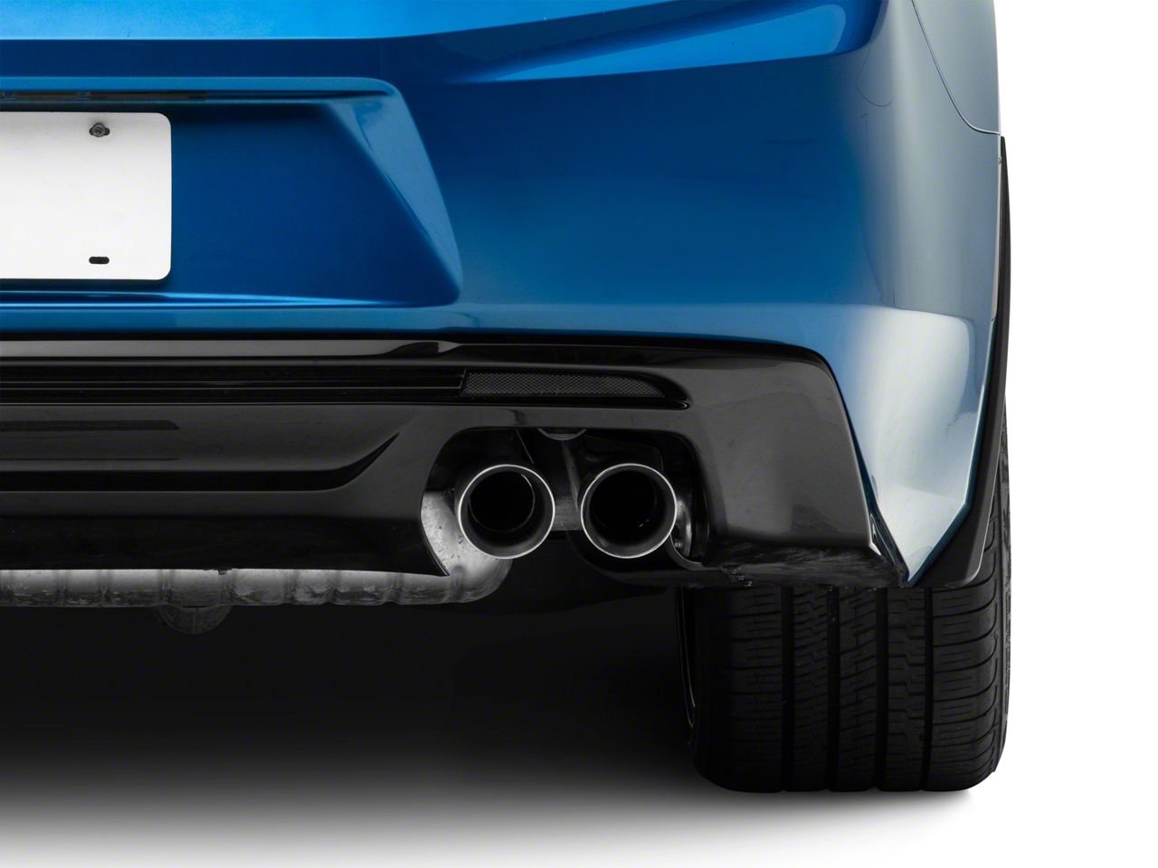 Extreme Online Store Texture Black Rear Splash Guards For 2016-2023 Chevy Camaro (Excluding ZL1) - Direct Fit