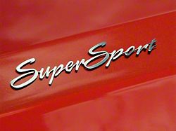 Exterior Badges; Polished; Super Sport; 2-Piece (10-24 Camaro)