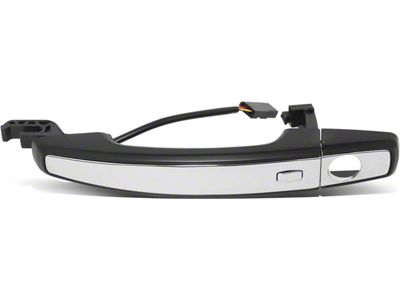 Exterior Door Handle; Driver Side; Primed Black with Chrome Insert (10-15 Camaro)