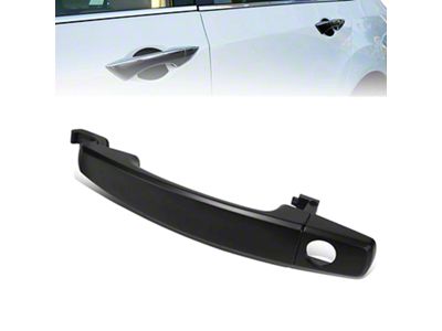 Exterior Door Handle with Keyhole; Matte Black; Front Driver Side (10-15 Camaro)