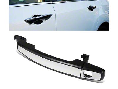 Exterior Door Handle with Keyhole; Primered; Front Driver Side (10-15 Camaro)
