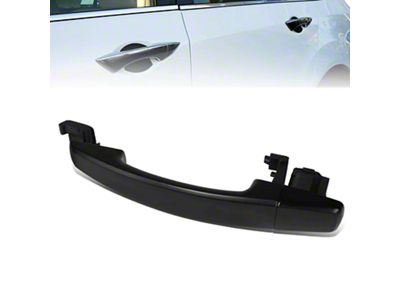 Exterior Door Handle without Keyhole; Matte Black; Front Passenger Side (10-15 Camaro)