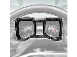 Factory Style Speedometer Cluster Trim Cover; Carbon Fiber (10-15 Camaro)