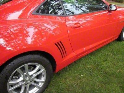 Faux Fender Vent Accent Decal; Matte Black (10-15 Camaro)