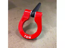 Feather Lite Stealth Tow Hook with Red D-Ring; Front and Rear (16-24 Camaro)
