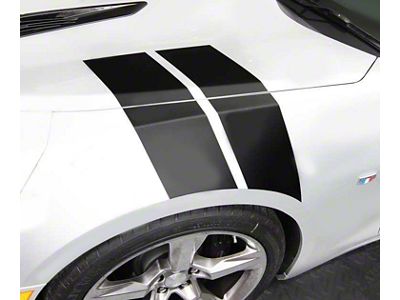 Fender Hash Side Accent Stripes; Gloss Black (14-15 Camaro)