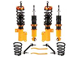 Front and Rear Coil-Over Kit; Gold (10-15 Camaro)