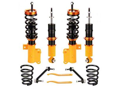 Front and Rear Coil-Over Kit; Gold (10-15 Camaro)