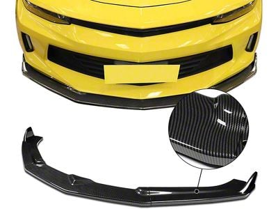 Front Bumper Lip; Carbon Fiber Look (16-18 Camaro, Excluding ZL1)